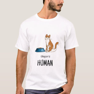 T-shirt Chemise de chat orange et blanc