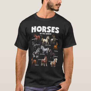 T-shirt Chemise de cheval Chevaux Animaux du monde Amour d