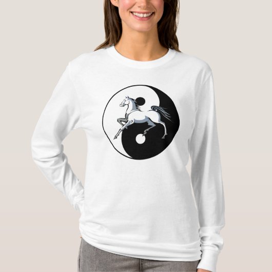 T-shirt Chemise de cheval de Yin Yang (Devant)