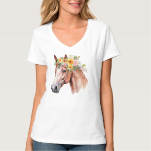 T-shirt Chemise de cheval mignonne, Chemise de cheval, fle