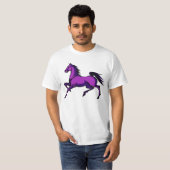 T-shirt Chemise de cheval violet (Devant entier)
