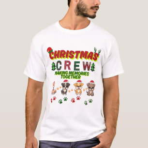 T-shirt Chemise de chien Christmas Crew - Chiens de Noël e