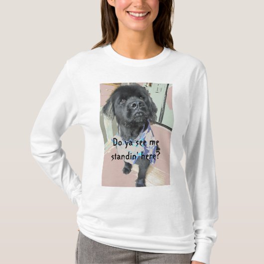 T-shirt Chemise de chien de Terre-Neuve (Devant)