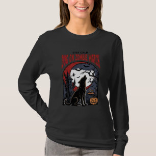 T-shirt Chemise de chien Halloween Design Zombie Patrol_1