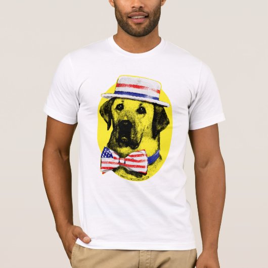 T-shirt Chemise de chien jaune (Devant)