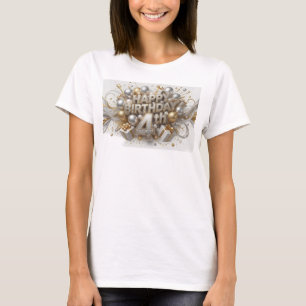 T-shirt Chemise de citation 4ÈME ANNIVERSAIRE de couleur t