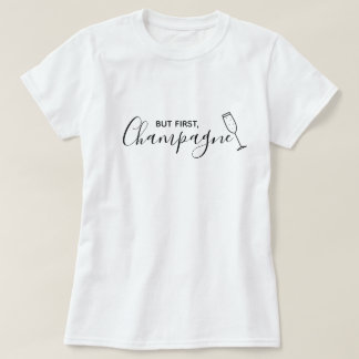 T-shirt Chemise de citation Champagne Moderne tendance