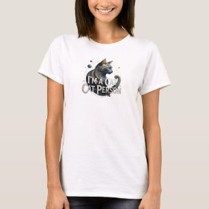 T-shirt Chemise de citation de personne de chat de couleur