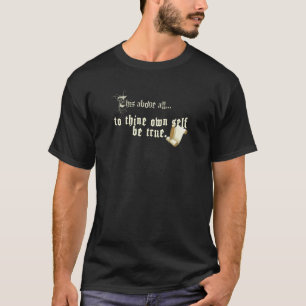 T-shirt Chemise de citation de Shakespeare (foncé)