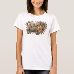 T-shirt Chemise de citation frappante Orange BRUNCH TIME