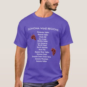 T-shirt Chemise de classique de régions de vin de Sonoma