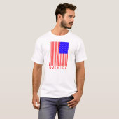 T-shirt Chemise de code barres de l'Amérique (Devant entier)