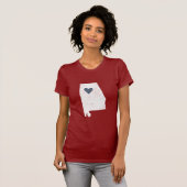 T-shirt Chemise de coeur de l'Alabama (blanche) - (Devant entier)