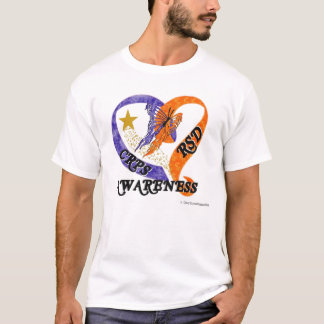 T-shirt Chemise de coeur de ruban de papillon de CRPS/RSD