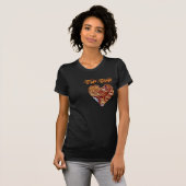 T-shirt Chemise de coeur d'horloge de Steampunk (Devant entier)