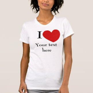 T-shirt Chemise de coeur d'I des femmes (personnalisez