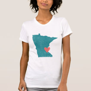 T-shirt Chemise de coeur du Minnesota (turquoise) -