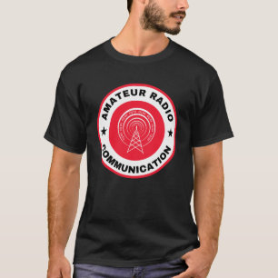 T-shirt Chemise de communication radio amateur rouge