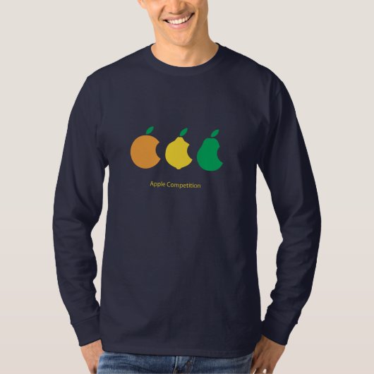 T-shirt chemise de compétition de pomme (Devant)