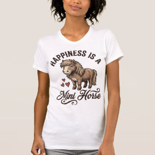 T-shirt Chemise de conception de cheval miniature gravure 