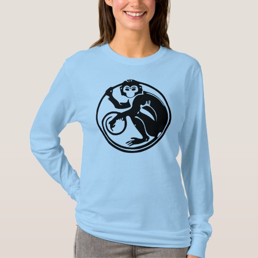 T-shirt Chemise de conception de singe (Devant)