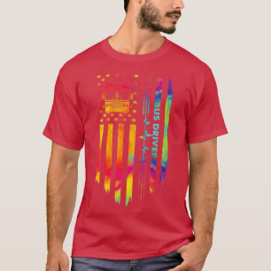 T-shirt Chemise de conduite de bus américaine fière