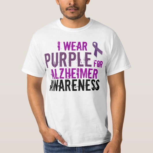 T-shirt chemise de conscience d'Alzheimer (Devant)