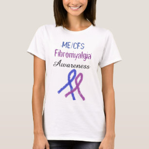 T-shirt Chemise de conscience de ruban de fibromyalgie de