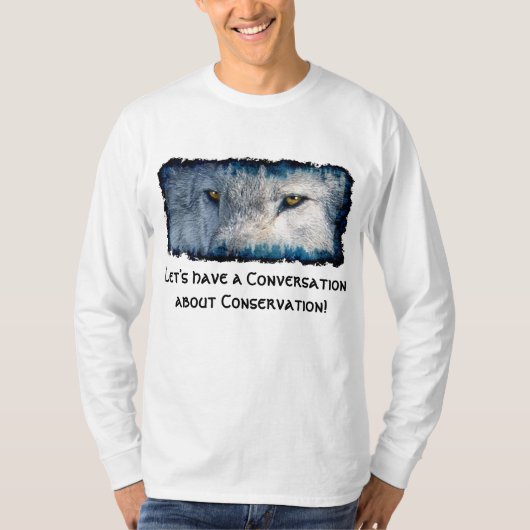 T-shirt Chemise de conservation de la faune du loup gris (Devant)