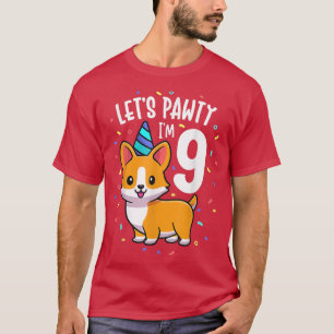 T-shirt Chemise de Corgi pour une fête d'anniversaire de 9