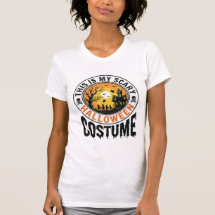 T-shirt Chemise de costume effrayant d'Halloween avec grav