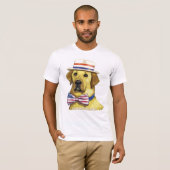 T-shirt Chemise de couleur de chien jaune (Devant entier)