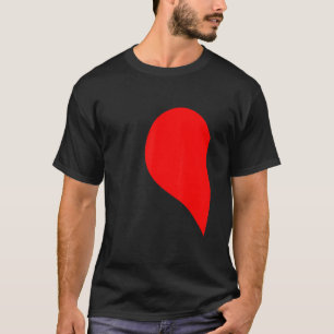 T-shirt Chemise de couple d'amour à moitié cœur côté main