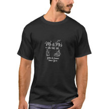 Chemise de couple personnalisée M. et Mme en voyag