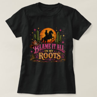 T-shirt Chemise de cowgirl à racines country western, pail