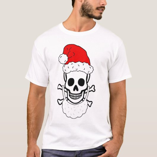 T-shirt Chemise de crâne de Père Noël (Devant)