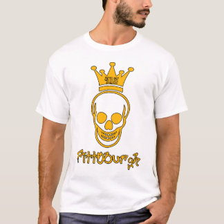 T-shirt Chemise de crâne de Pittsburgh 412 - noir et or