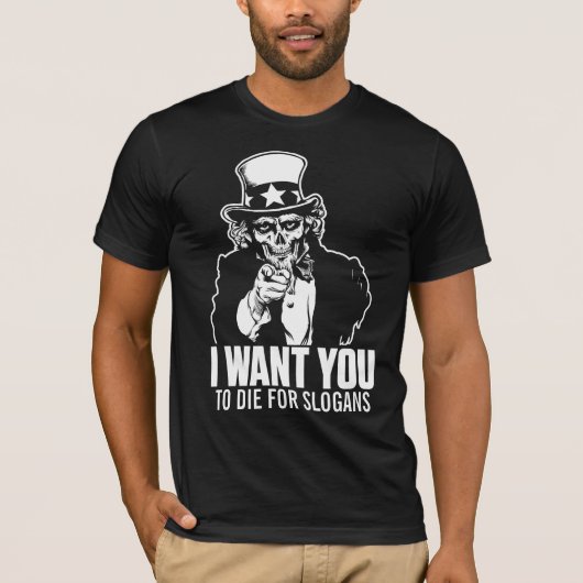 T-shirt Chemise de crâne d'Oncle Sam (Devant)