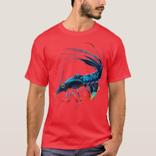 T-shirt Chemise de crevette bleue