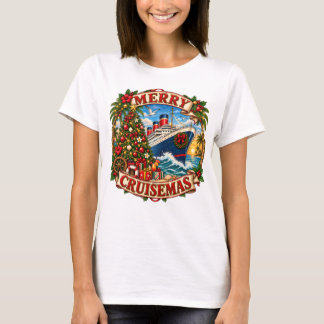 T-shirt Chemise de croisière de Noël, Tee Merry Cruisemas
