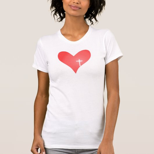 T-shirt Chemise de croix/coeur (Devant)