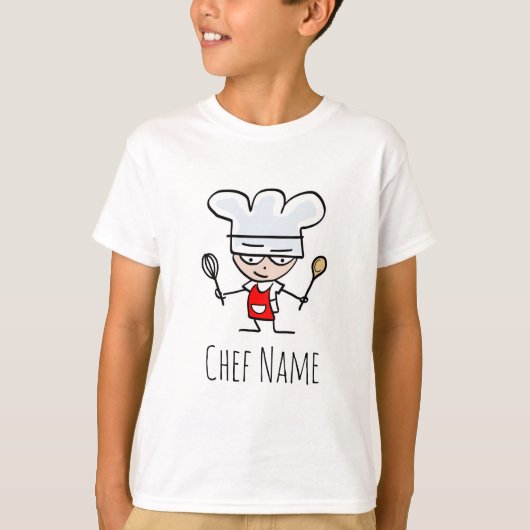 T-shirt Chemise de cuisson pour enfants avec dessin animé (Devant)