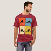 T-shirt chemise de curling Colorful Retro (Devant entier)