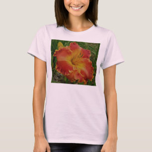 T-shirt Chemise de dames avec un Daylily rouge