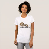 T-shirt Chemise de dames d'amis de beagle (Devant entier)