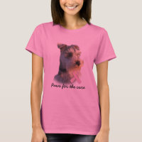 Chemise de dames de cancer du sein de Schnauzer