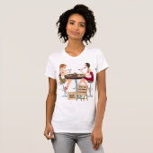 T-shirt Chemise de dames de filles de sushi de Seminole (Devant entier)