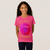 T-Shirt Chemise de danse de ballet filles (Devant entier)