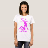 T-shirt Chemise de danse de diva de Salsa (Devant entier)