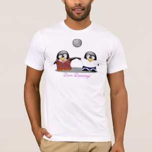T-shirt Chemise de danse disco des pingouins de dessin ani